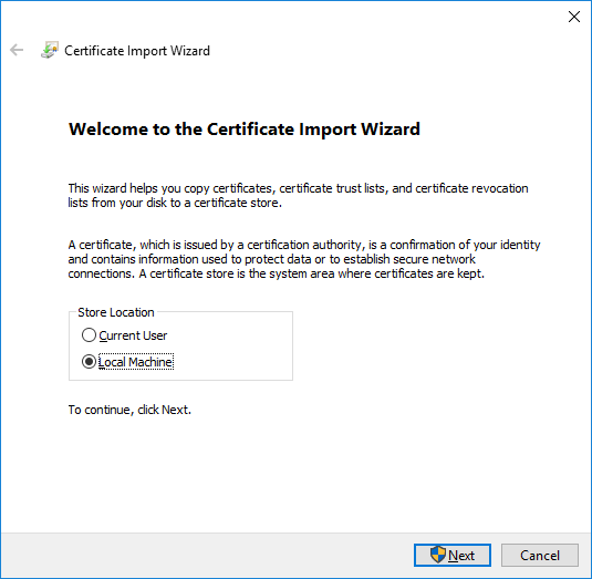 Install certificate. Step 2