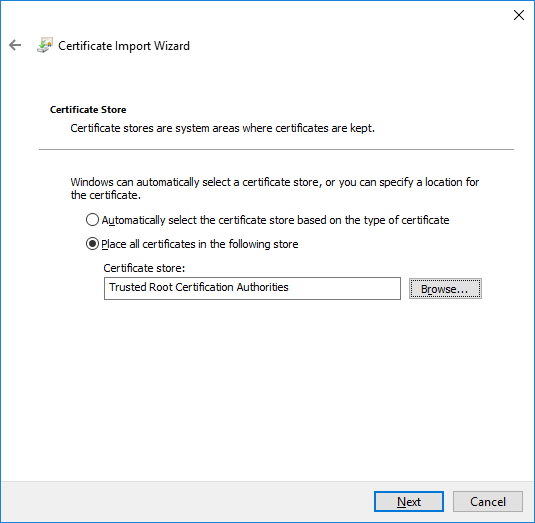 Install certificate. Step 3